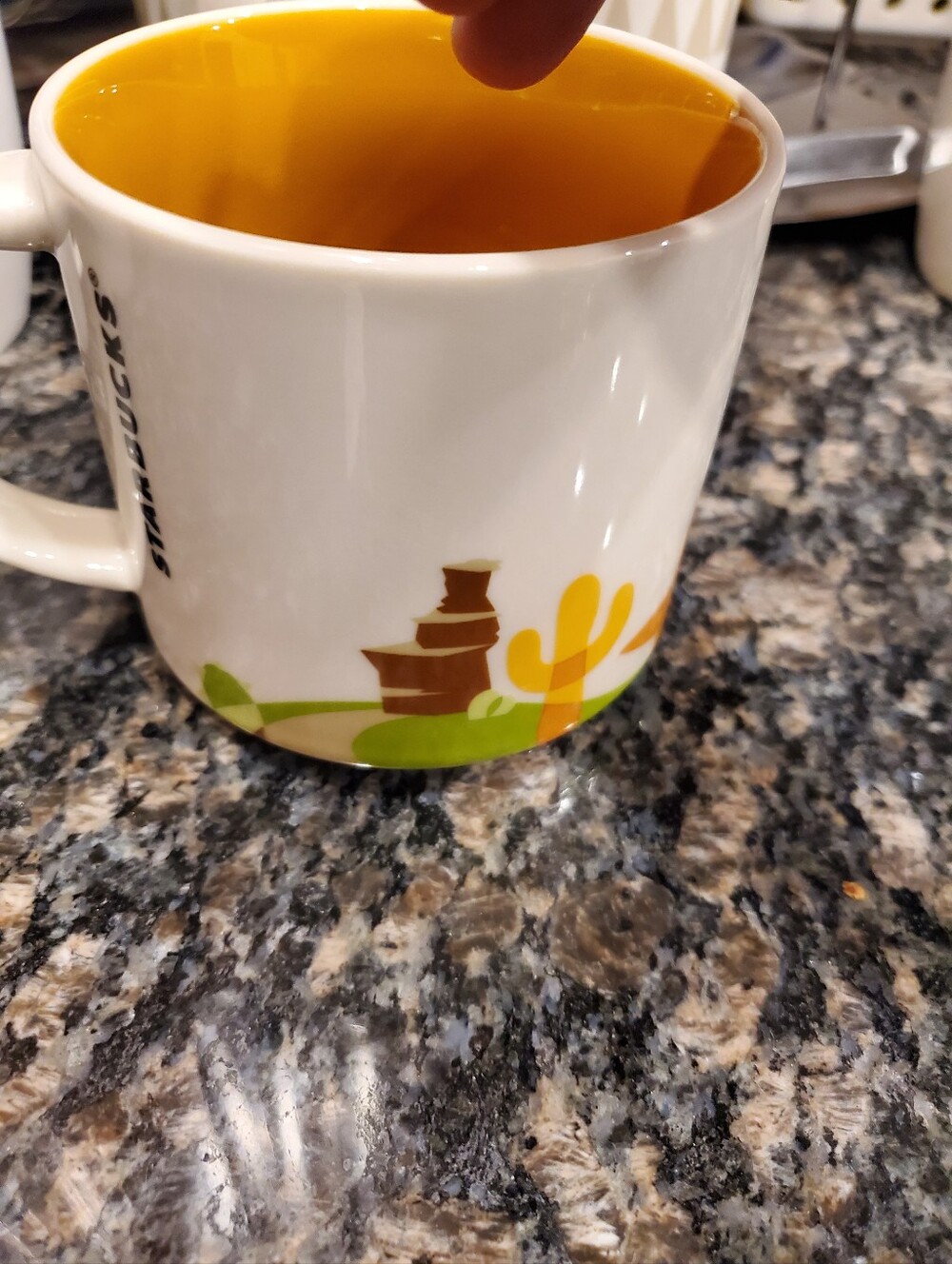 Starbucks Cream and Green Texas Scenic Ceramic Mug - Picture 6 of 7